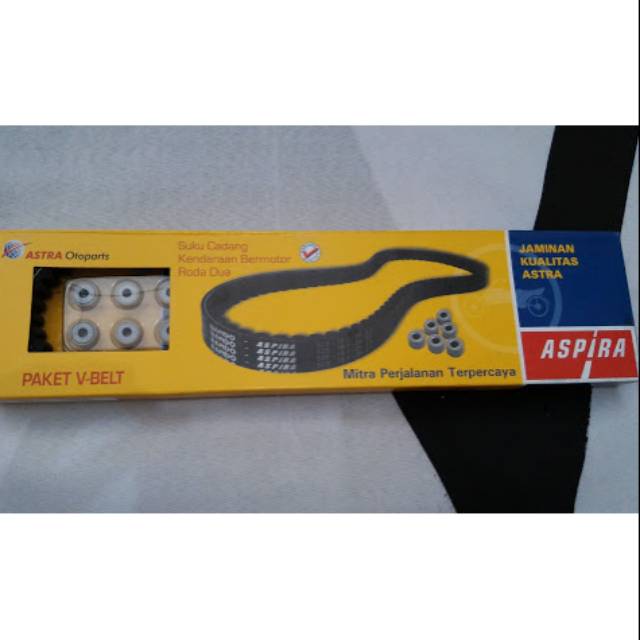 Paket V-Belt plus Roller set Aspira untuk motor Beat/Scoopy/spacy/lama/karburator