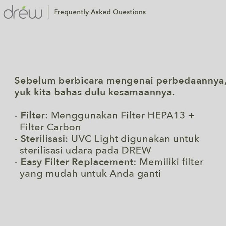 DREW Air Purifier Pembersih Udara PURE 1