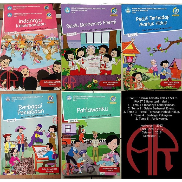 

❤BISA COD❤ .:: Buku Tematik Kelas 4 SD & MI ::. Semester 1 Isi 5 Buku