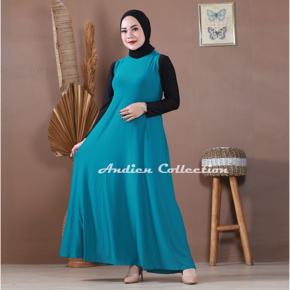 Gamis tanpa lengan /Daleman gamin/ Bahan jersey super (By Andien collection)