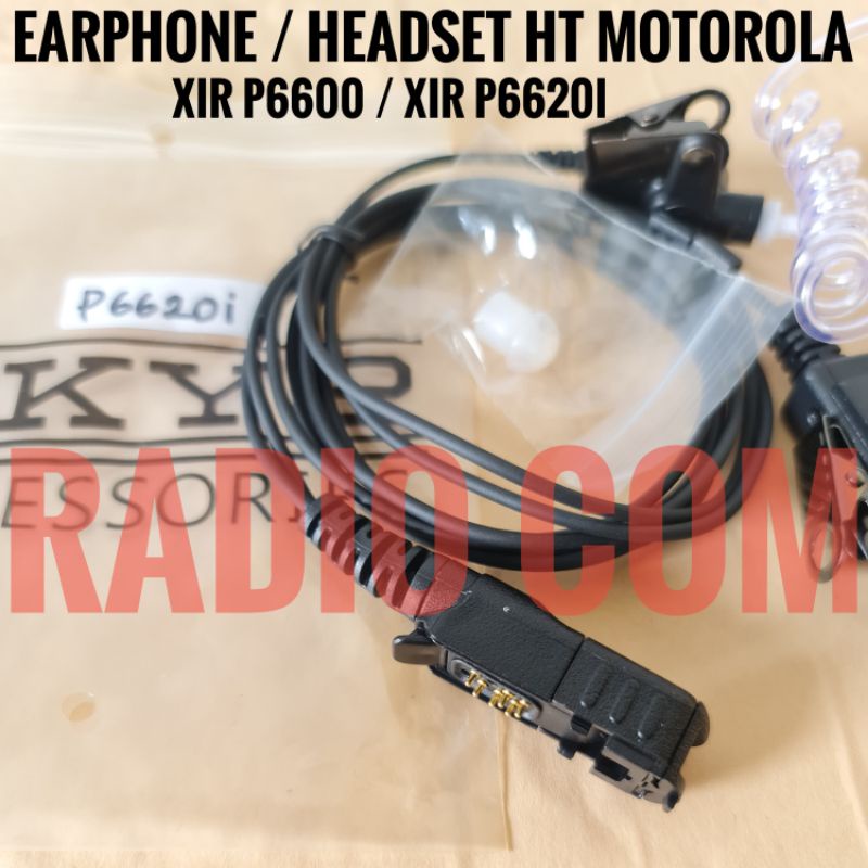 EARPHONE FBI PAMPRES HEADSET SPIRAL HT MOTOROLA XIR P6620i MURAH XIR P6620 XIR P6600 MURAH