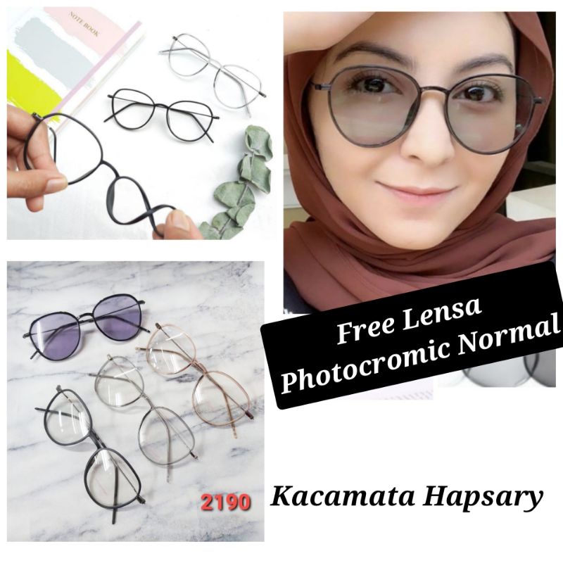 FRAME KACAMATA 2190, GRATIS LENSA PHOTOCROMIC NORMAL | NO MINUS &amp; RADIASI | KACAMATA WANITA