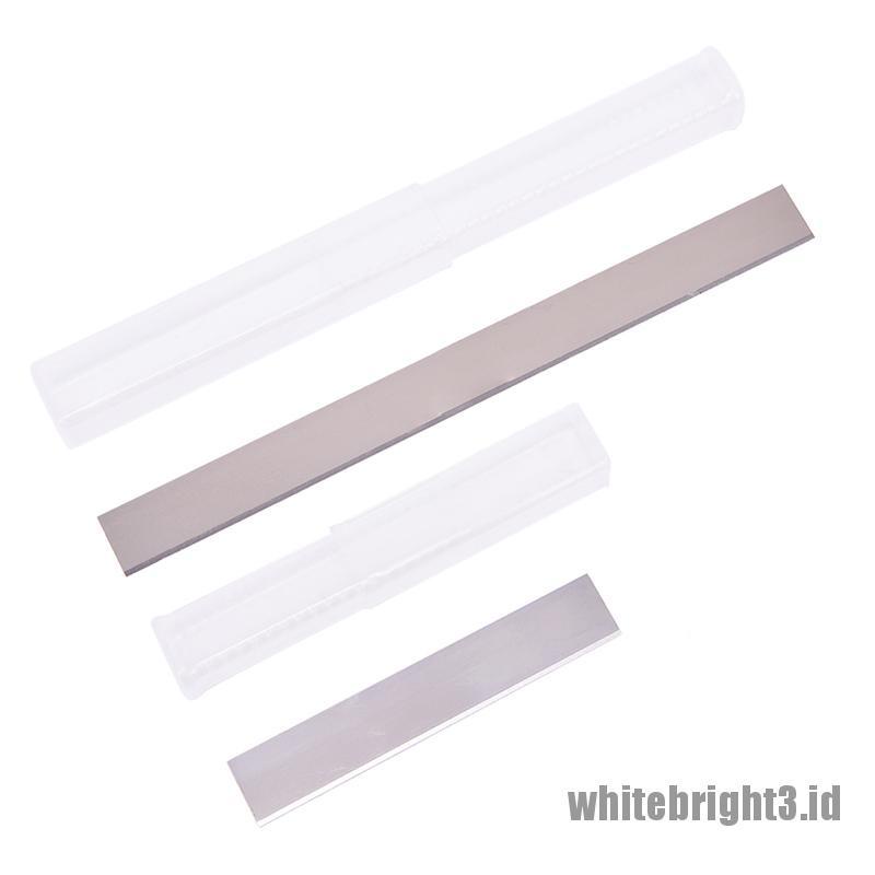 {white3} 2pcs 4&quot;/8&quot; Stainless Steel Cutters Blades Polymer Pottery Clay Cutting Tools Set