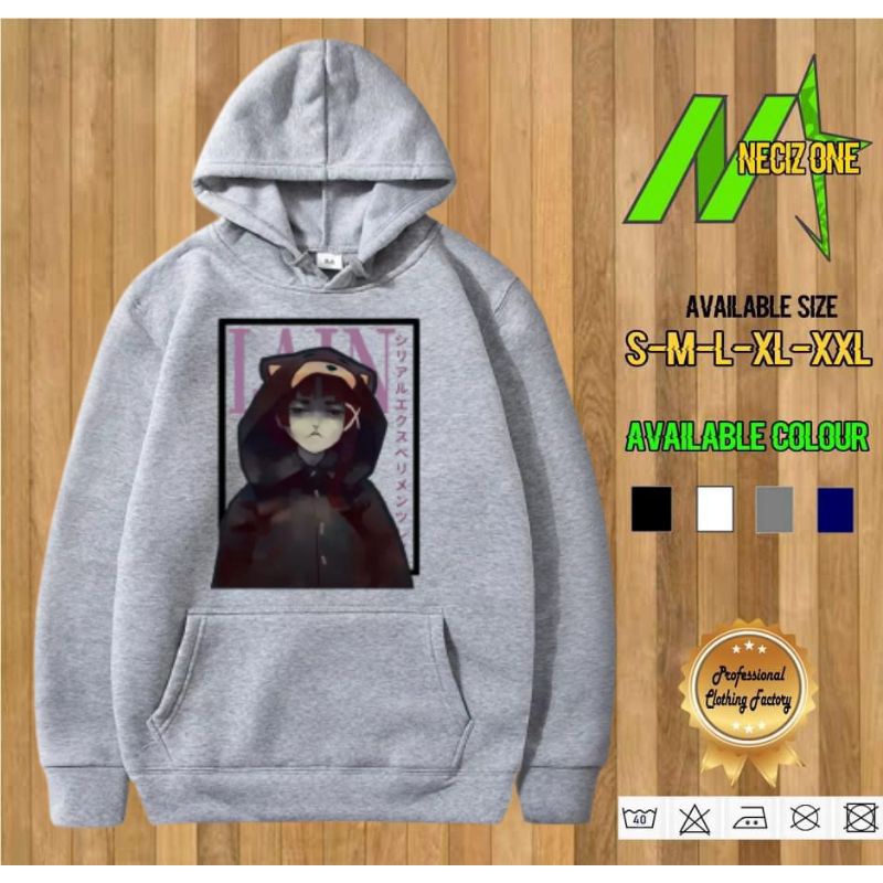 HOODIE JUMPER ANIME JEPANG SERIAL EXPEREIMENT LAIN CHARACTER LAIN IWAKURA (READY SIZE S-XXL)