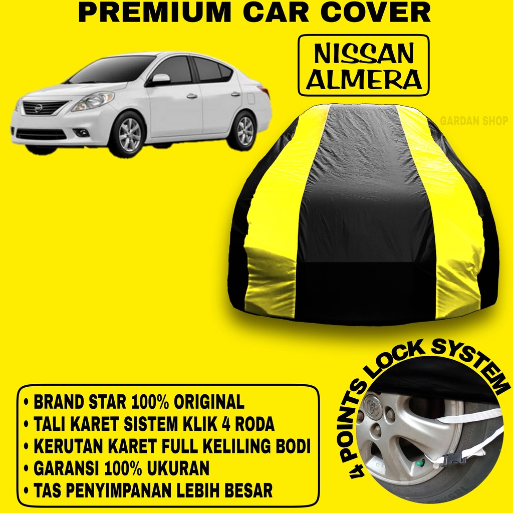 Body Cover NISSAN ALMERA Sarung Strip KUNING Penutup Pelindung Bodi Mobil Nissan Almera PREMIUM