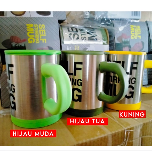 Gelas Pengaduk Otomatis Self Stirring Mug Cangkir Aduk Pengaduk Sendiri Kopi Teh Susu