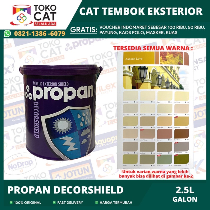 Jual Cat Tembok Luar Propan Decorshield Bisa Request Warna 25l Galon Shopee Indonesia 9797