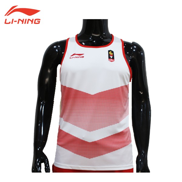 Li-Ning Asian Games Running Jersey Set AATN103-1 White/Red