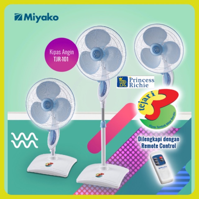 Kipas angin 3 in 1 Miyako TJR 101 Remote