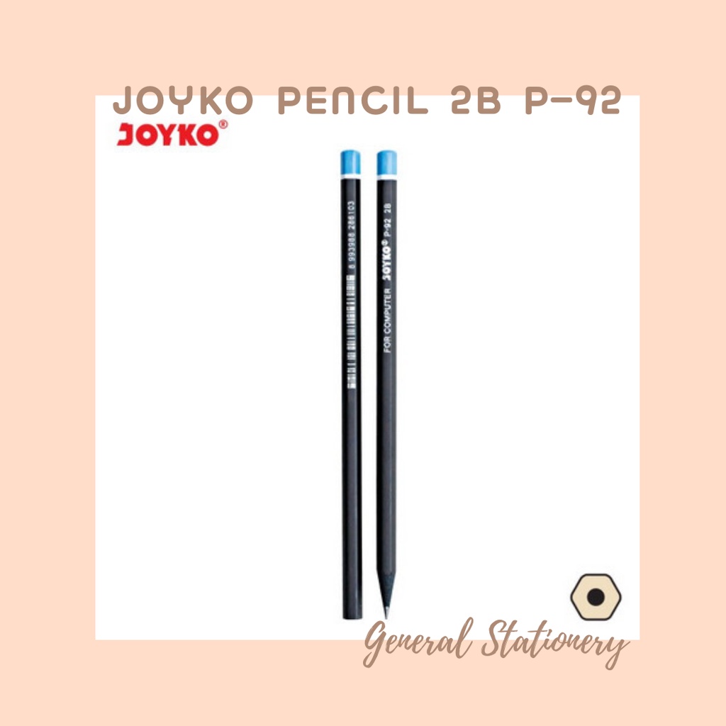 

Joyko Pencil 2B P-92 Black Wood / 6 Pcs