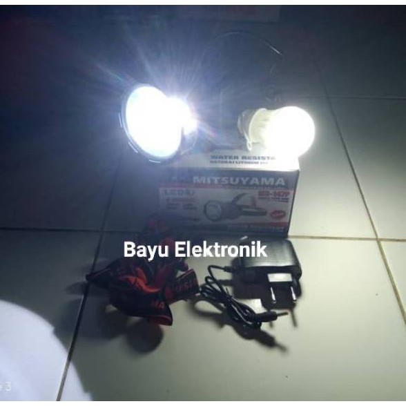 Senter kepala LED Cahaya putih dan lampu bohlam / Head lamp cahaya putih Camping Outdoor