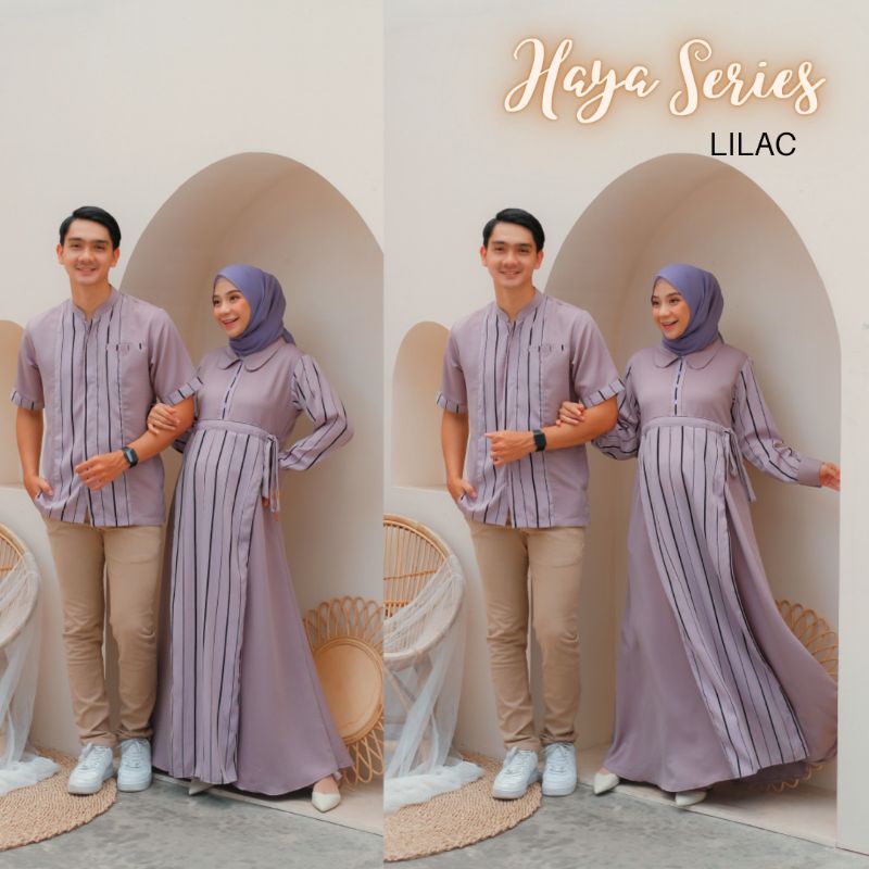 Baju Couple Muslim Haya Salur Bukan Baju Hamil