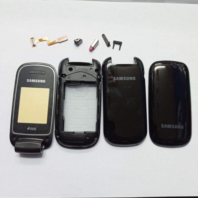 CASING FULLSET+ ENGSEL + FLEXIBLE SAMSUNG GT-E1272 CARAMEL E1272 SAMSUNG LIPAT 2 SIM ORIGINAL