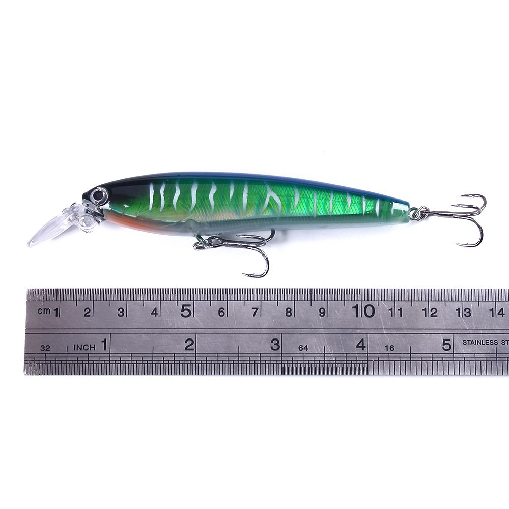 Hengjia 1pc Umpan Pancing Hardlure Tiruan Bentuk Ikan Kecil 11.5cm 16.5g Dengan 3 Kail Treble