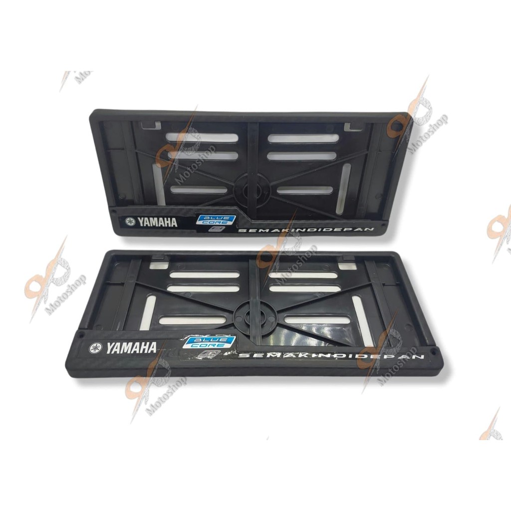 Cover Bingkai Dudukan Plat Nomor Motor Model Yamaha Blue Core Universal Semua Motor Sepasang Depan Belakang