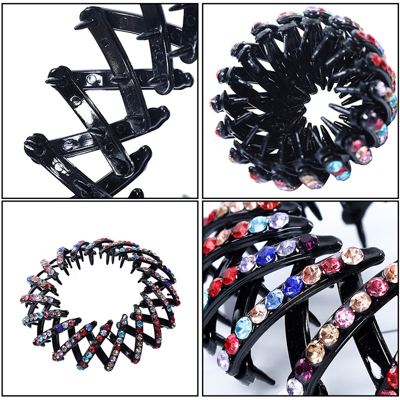 Korean Rhinestone Bird's Nest Hair Rope Fashion Crystal Pearl Ball Head Set Hair Device for Women Hair Accessories