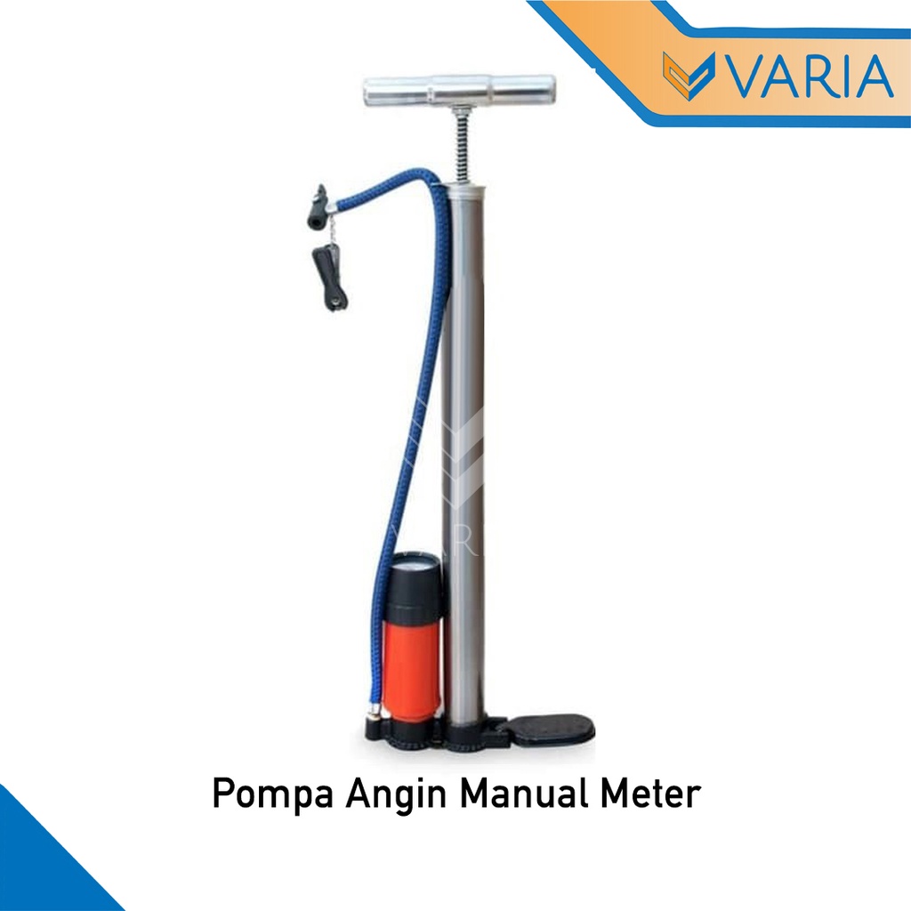 Pompa Angin Manual Standard Meter Motor Sepeda Universal