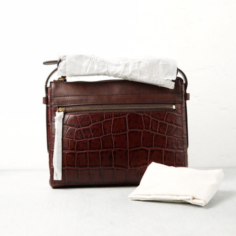Felicity crossbody brown croco