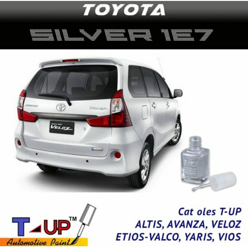 T-UP CAT OLES SILVER METALIK 1E7 ALL NEW RUSH TOYOTA CONTOH CAT TOYOTA SILVER METALIK 1E7 SAMPLE CAT