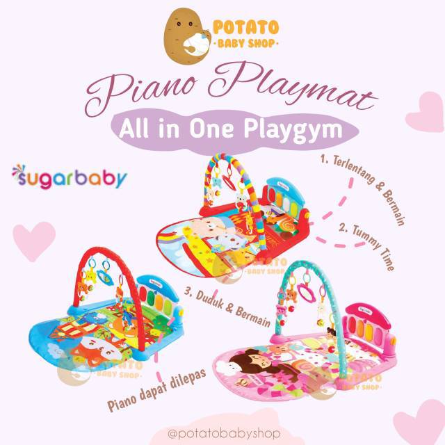 Sugar Baby - Piano Playmat Playgym Day &amp; Night Projector Nite