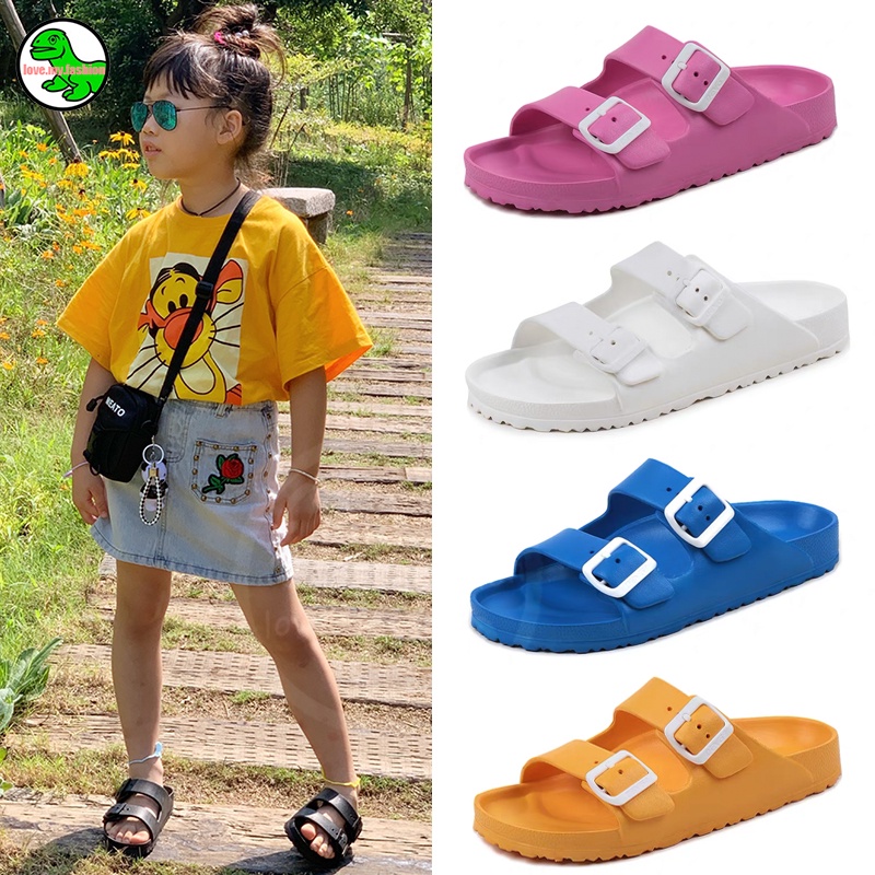 COD Hush Puppies Sandal Anak Laki Laki Slip On Murah Sandal Perempuan Empuk Non Slip Sendal Karet Cowo Sandal Polos Import Terbaru