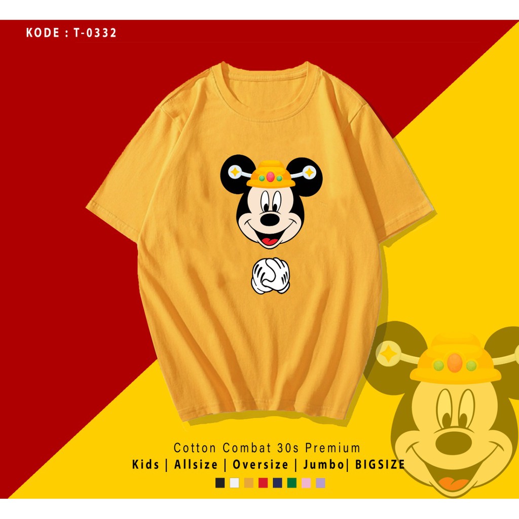 FREE CUSTOM NAMA - MICKEY MINNIE KIONGHI /BAJU KAOS KATUN WANITA LENGAN PENDEK / TUMBLR TEE IMLEK