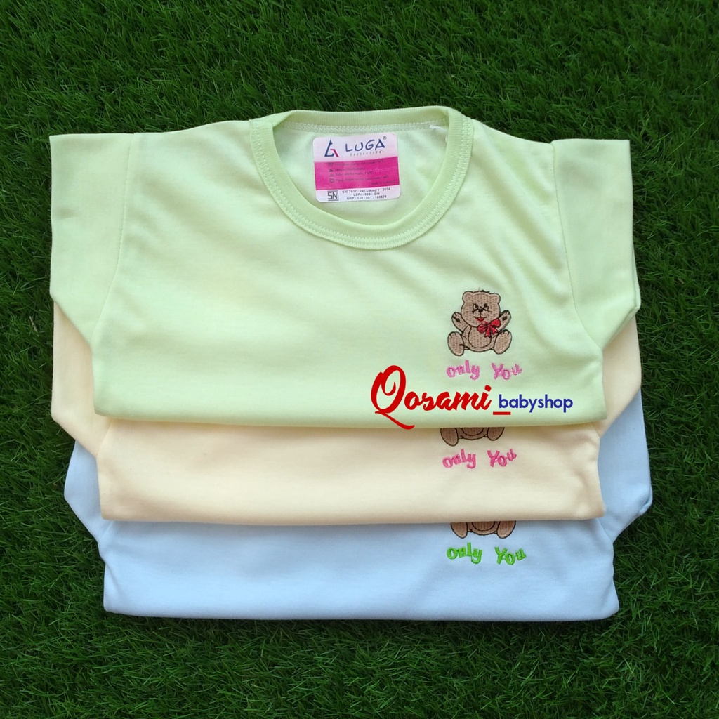 LUGA 3 pcs Oblong Pendek Bayi Polos Newborn SNI