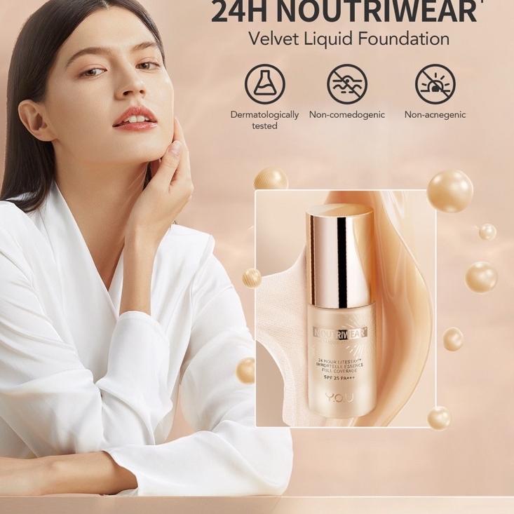 piwr YOU NoutriWear+ Velvet Liquid Foundation / Foundation You / Foundation Noutriwear ( YOU MAKEUPS