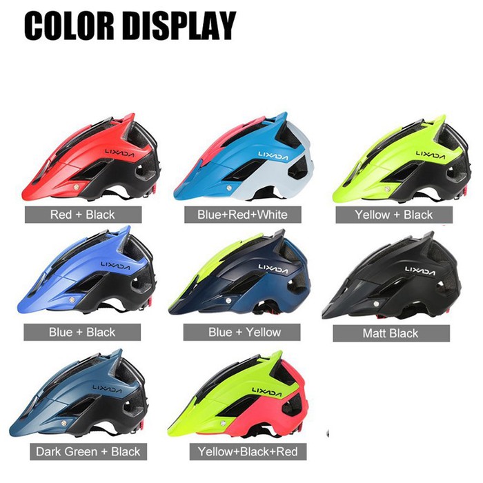 Lixada Helm Sepeda AM Enduro Bike Helmet - Yellow BK Red