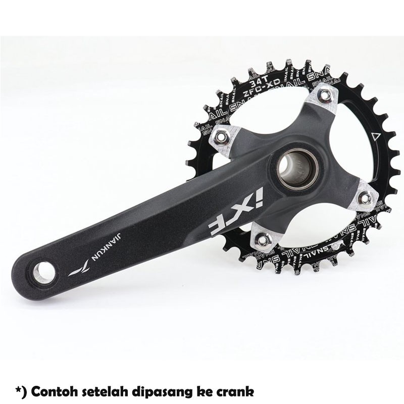 Snail Single Chainring BCD 104 Simetri Crank Alivio Prowheel IXF