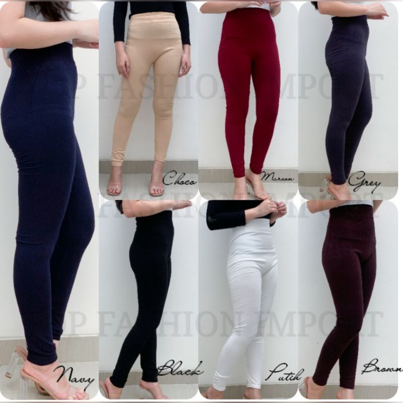 LEGGING POLOS HITAM / LEGGING IMPORT MURAH