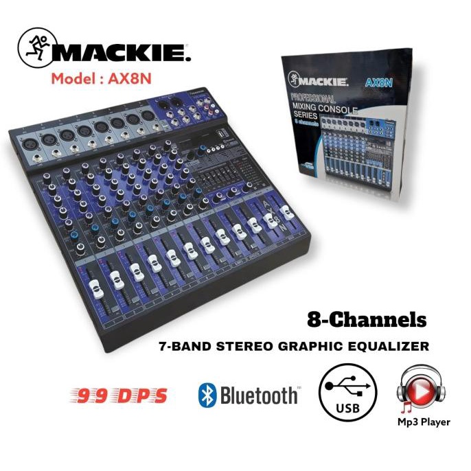 MIXER AUDIO MACKIE AX8N USB - MP3-BLUETOOTH ( 8 channel full )