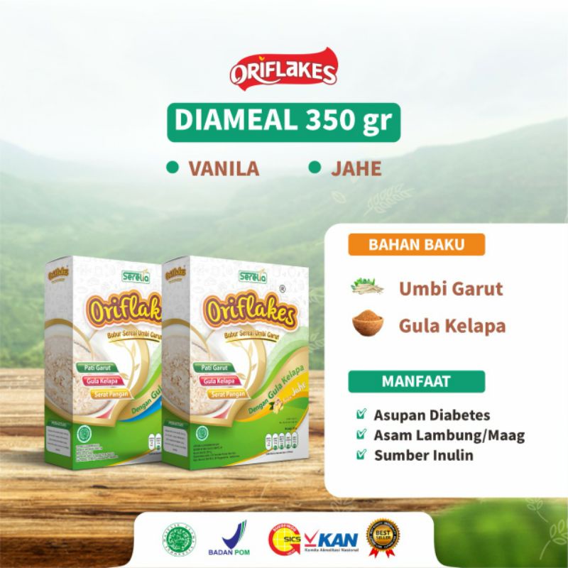 Oriflakes Sereal Umbi Garut 350 Gram All Varian-Gastro-Original-Low IG-Slim