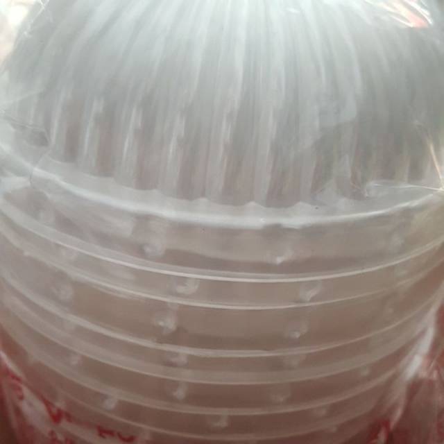 Tutup gelas plastik cembung bening oz pop es bubble