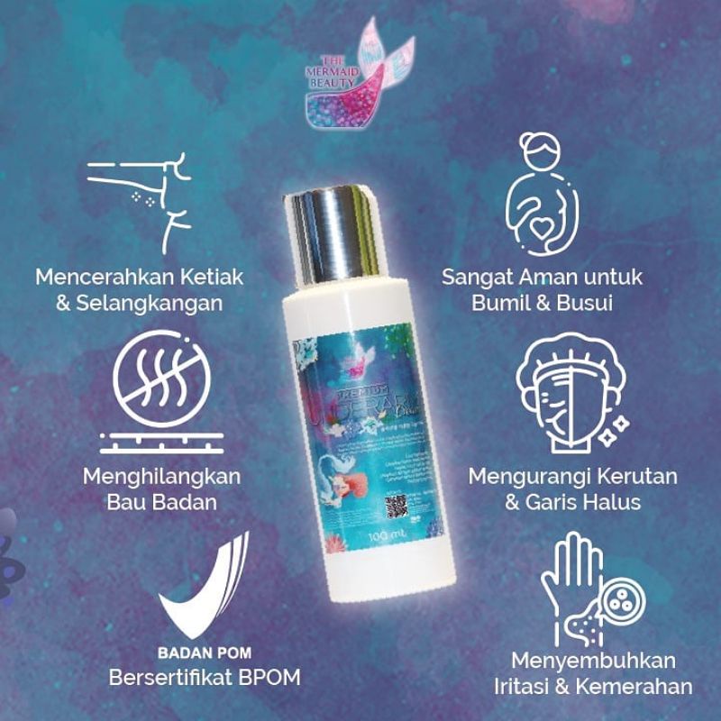 🇰🇷BPOM The Mermaid Beauty Premium Underarm Cream 100ml