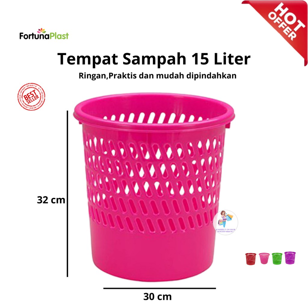 Happy Panda - Keranjang / Tempat Sampah 15 Liter