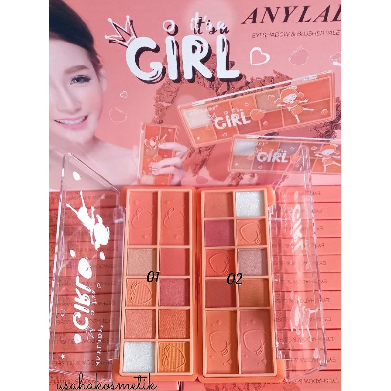 PROMO BIG EYESHADOW DAN BLUSH ONE PALLETE GIRL ANYLADY NO.808