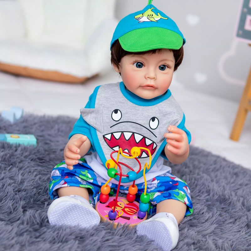 Boneka reborn baby boys full silicone / boneka silikon / boneka bayi laki laki / reborn doll js94