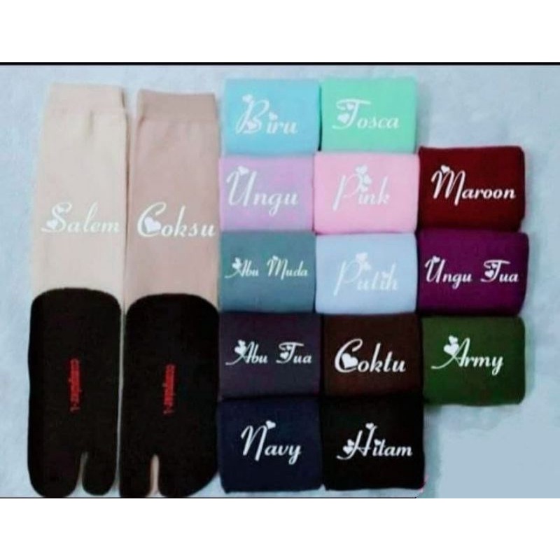 kaos Kaki jempol polos tapak Hitam