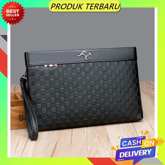 Pouch Tangan Handbag Dompet Tangan Coach Pria/Wanita Kulit Premium Quality W49 Business Clutch Model