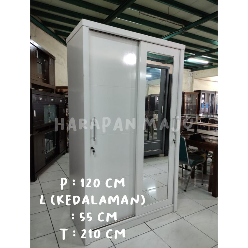 LEMARI MINIMALIS 2 PINTU LEMARI PAKAIAN LEMARI PUTIH LEMARI ANAK LEMARI KACA