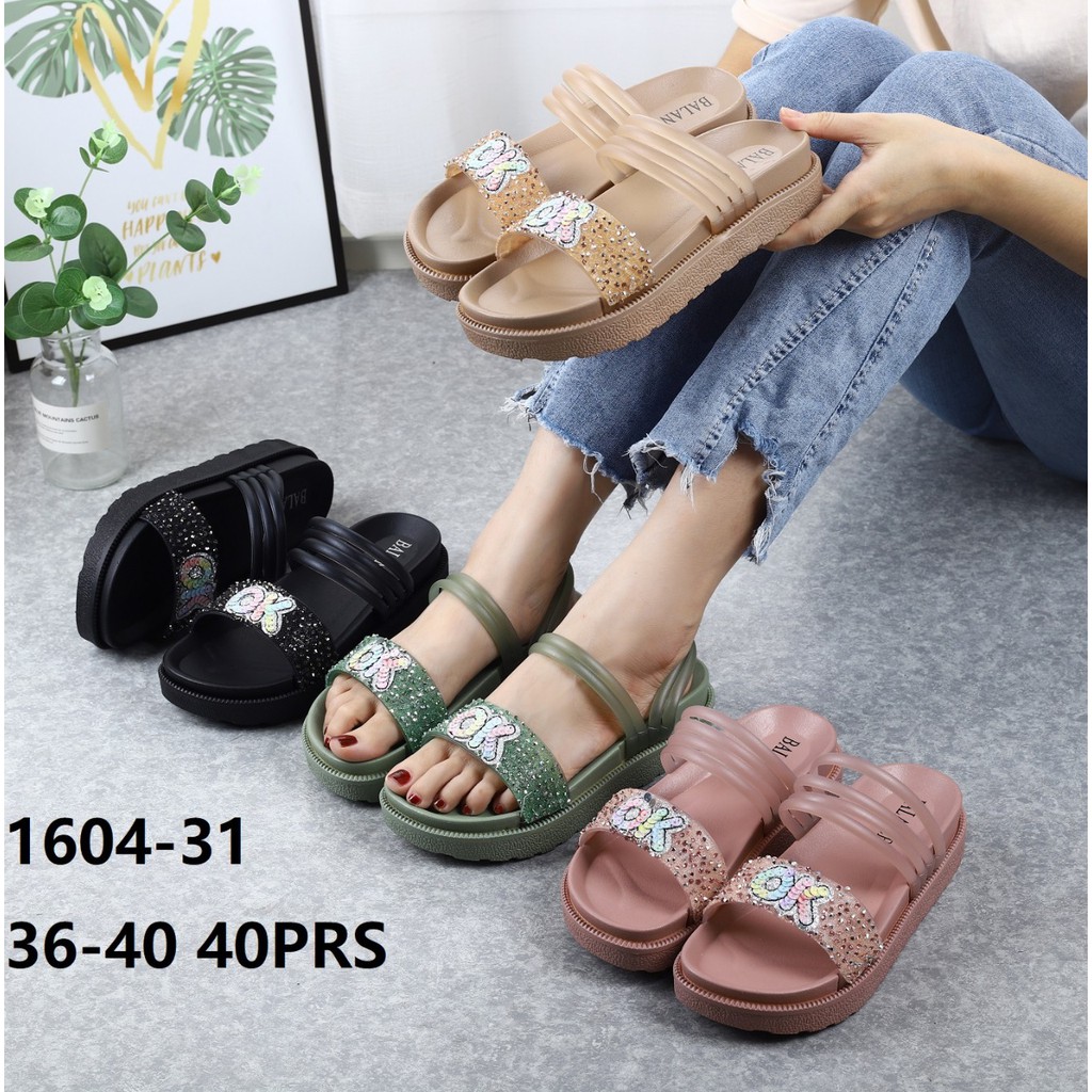 BALANCE 1604 31 SANDAL WANITA SLOP TALI 4 OK TERBARU 100% ORIGINAL SENDAL JELLY IMPOR LENTUR LEMBUT