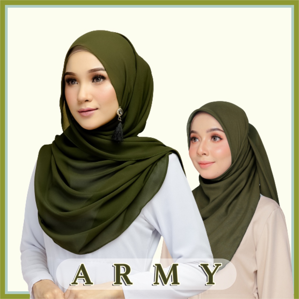 Bella Square/Jilbab Segi Empat/Kerudung Segi Empat/Hijab/polycottonmurah/PART1-ARMY