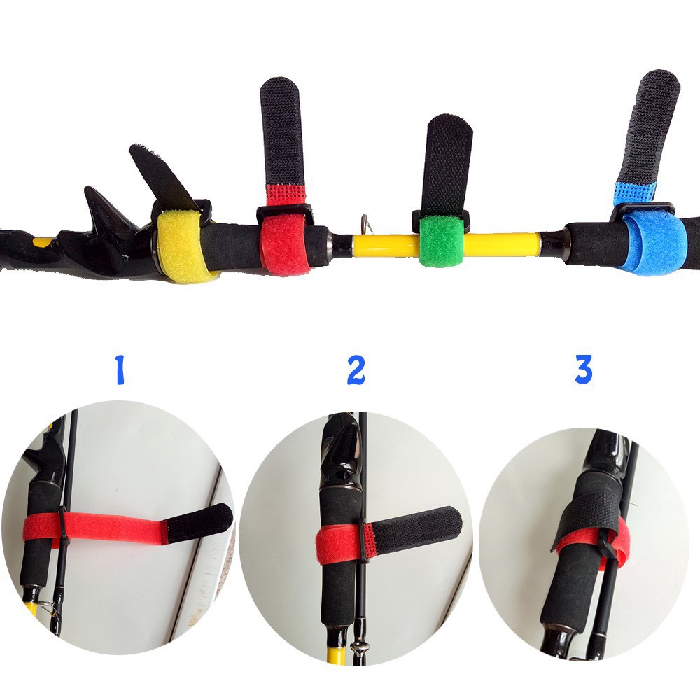 Sougayilang 1 Pc Fishing Rod Tie Strap Belt Tackle Bungkus Elastis Sabuk Pengikat Di Luar Ruangan Sabuk Pancing