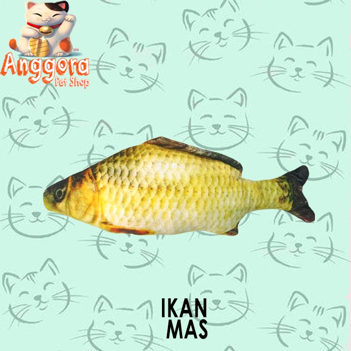 Mainan Boneka Catnip bentuk Ikan untuk Kucing