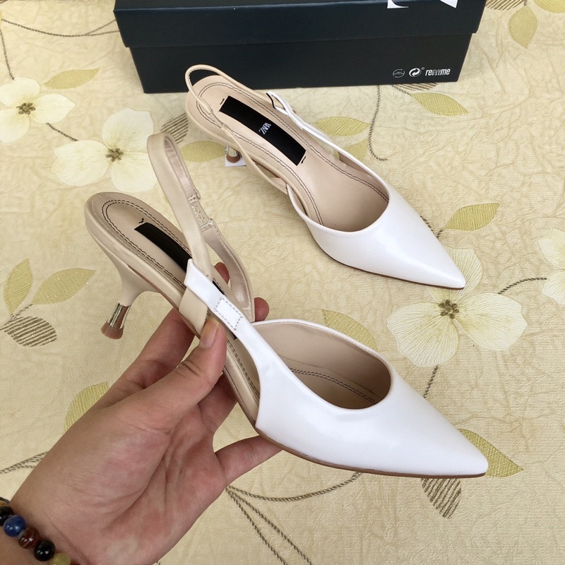 Sepatu ZR-129 Slingback Kitten Heel