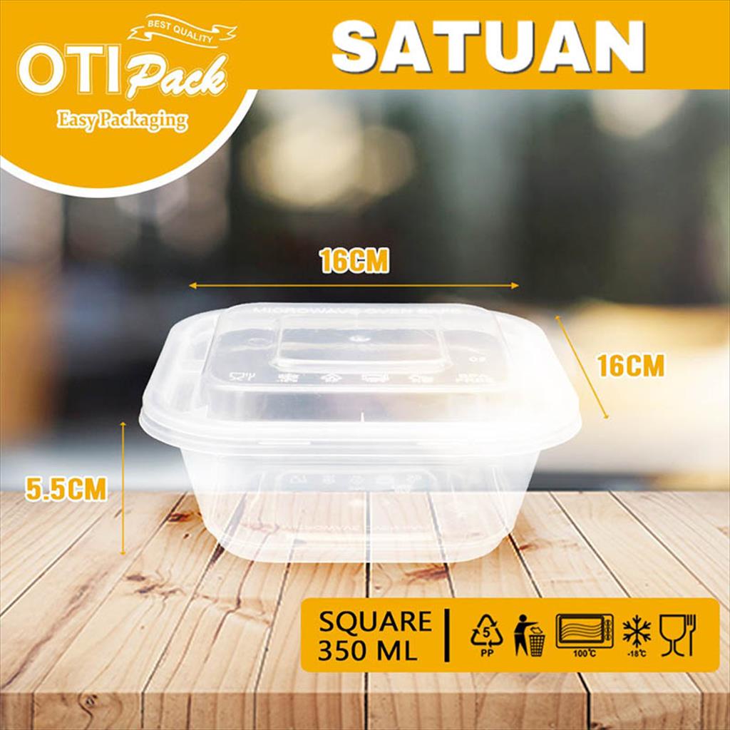 Thinwall Satuan/Thinwall Kotak Makan 350ml Thinwall Otipack OTKS350