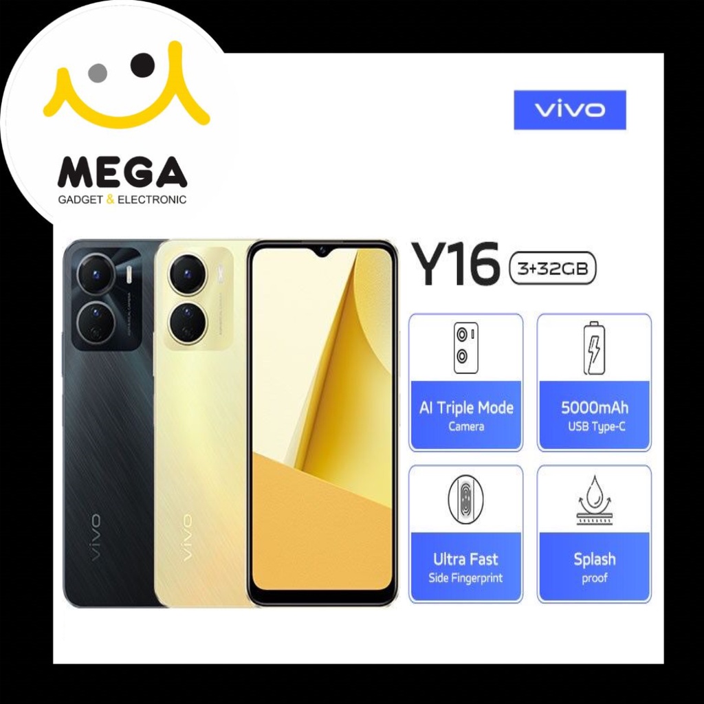 Vivo Y16 3GB + 32GB Garansi Resmi Vivo Indonesia