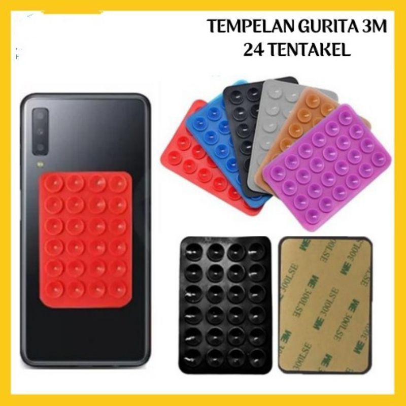 Gurita Perekat hp Holder Tempelan hp 24 Tenkatel bahan karet kaca