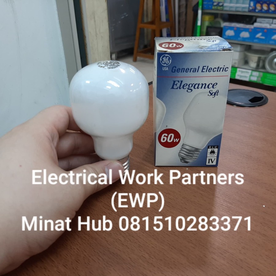 BIG PROMO LAMPU PIJAR 60 WATT MEREK GE LIGHTING